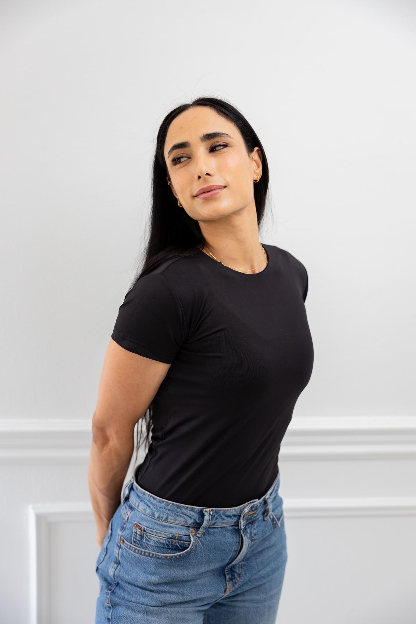 Basic Black Half Sleeve Shirt